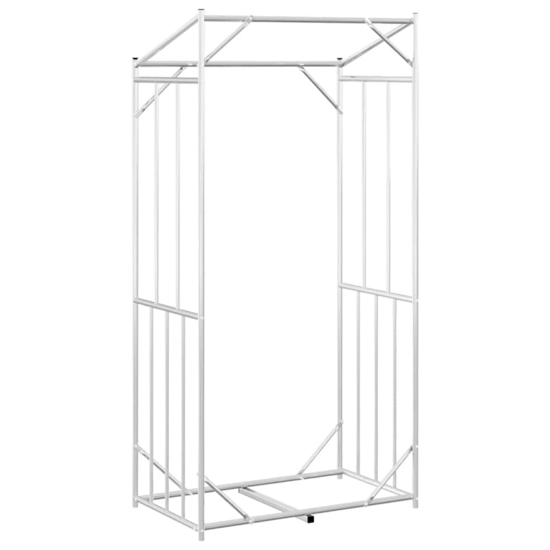 vidaxL malkas plaukts ar lietus pārsegu, 100x60x200cm, cinkots tērauds