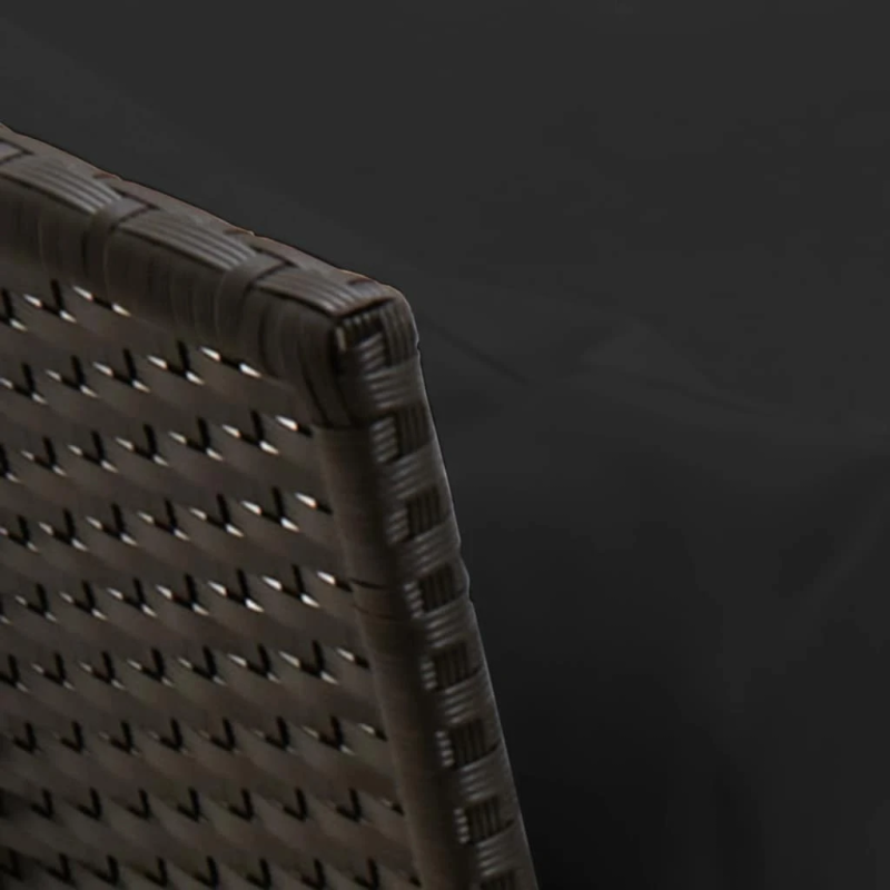 vidaXL 4-daļīgs dārza virtuves mēbeļu komplekts, melna PE rotangpalma