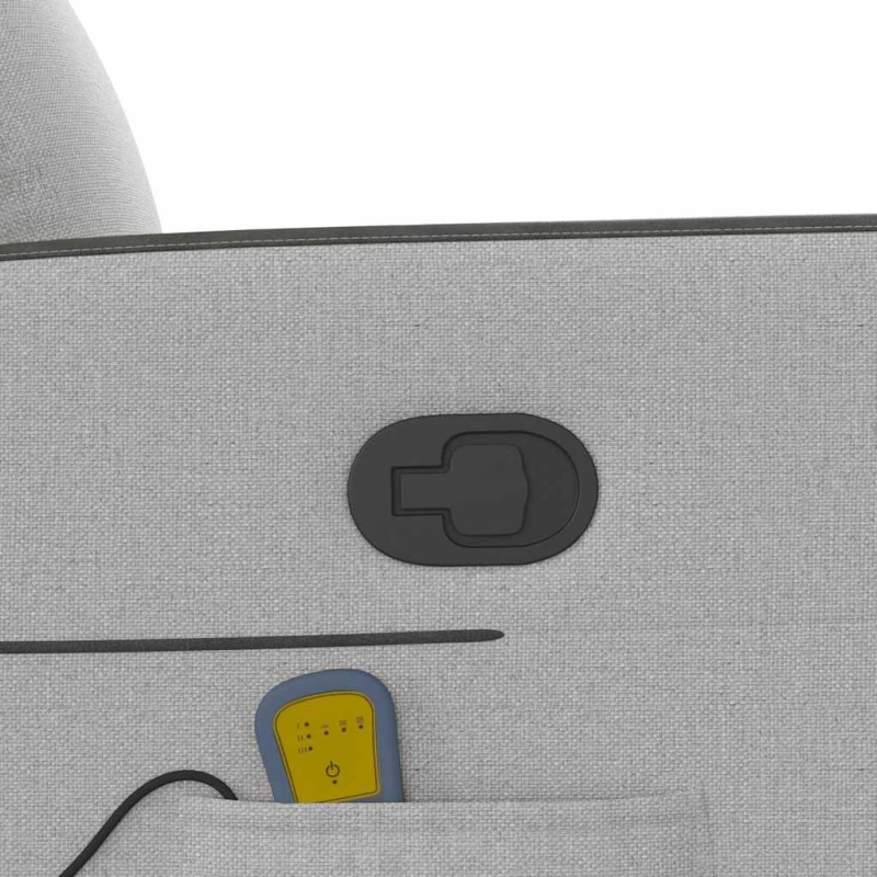 vidaXL masāžas krēsls, mākonis pelēks audums