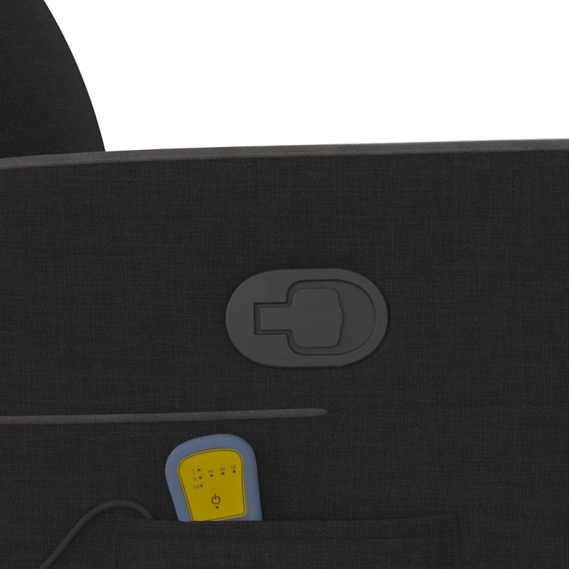 vidaXL masāžas krēsls, atgāžams, melns audums