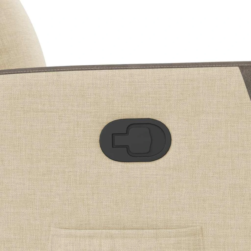 vidaXL atpūtas krēsls, atgāžams, krēmkrāsas audums