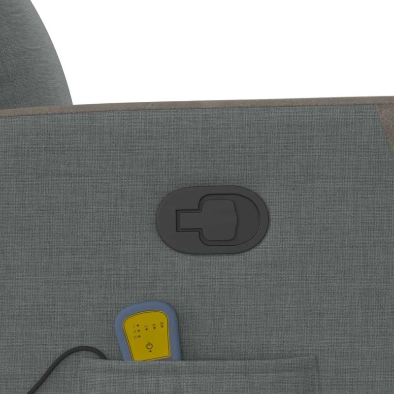 vidaXL masāžas krēsls, atgāžams, tumši pelēks audums