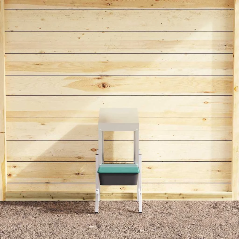 vidaXL vistu ligzdas kaste, 1 nodalījums, ar kājām, cinkots tērauds