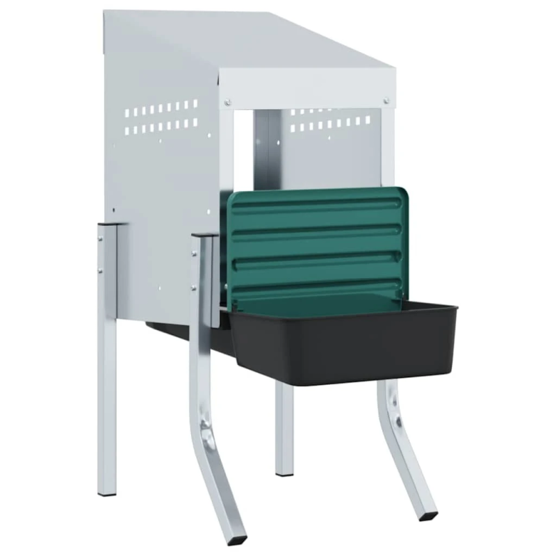 vidaXL vistu ligzdas kaste, 1 nodalījums, ar kājām, cinkots tērauds