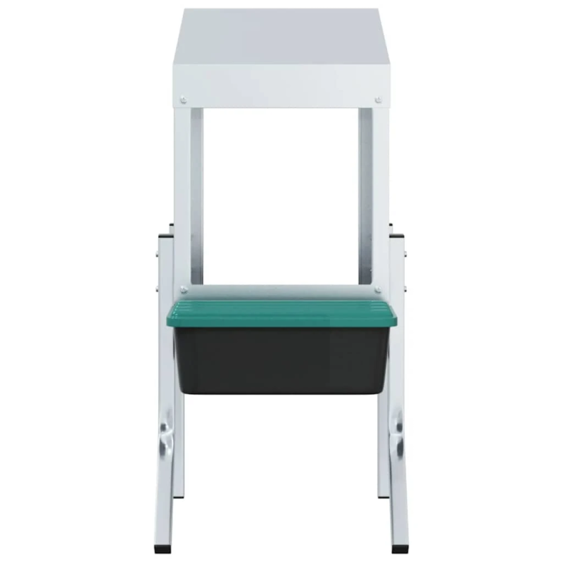 vidaXL vistu ligzdas kaste, 1 nodalījums, ar kājām, cinkots tērauds