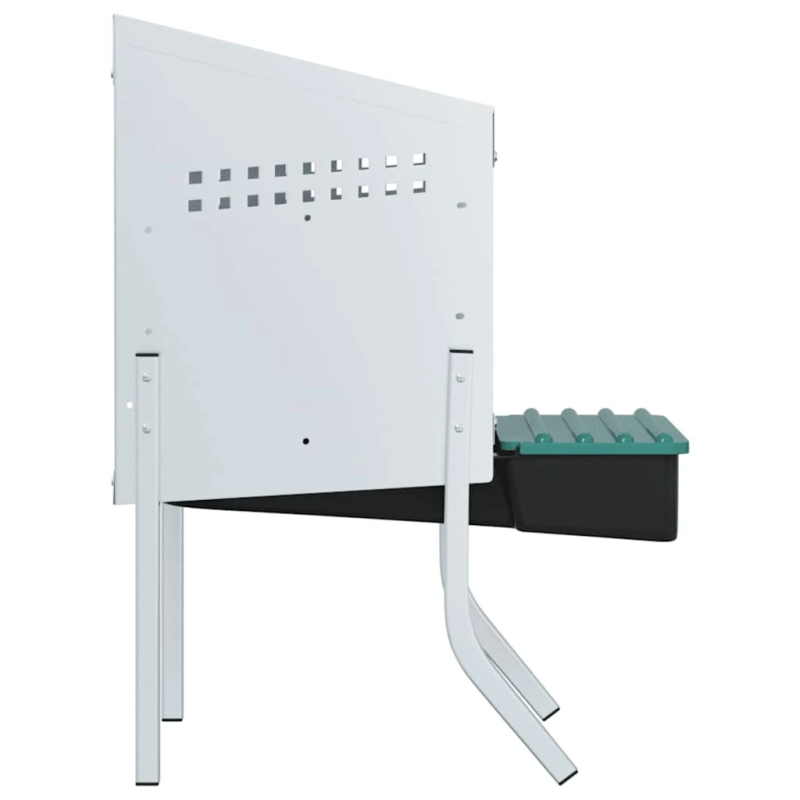 vidaXL vistu ligzdas kaste, 1 nodalījums, ar kājām, cinkots tērauds