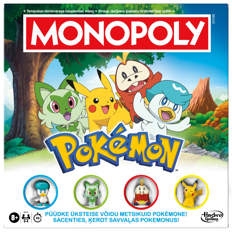 MONOPOLY Galda spēle Pokemon ,Latviešu un igauņu val.,