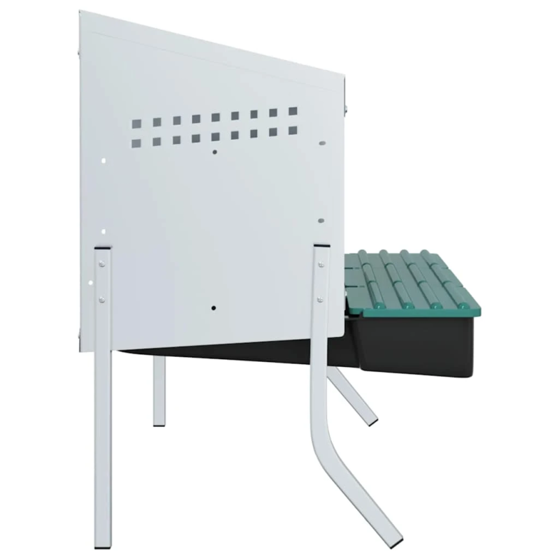 vidaXL vistu ligzdas kaste, 3 nodalījumi, ar kājām, cinkots tērauds