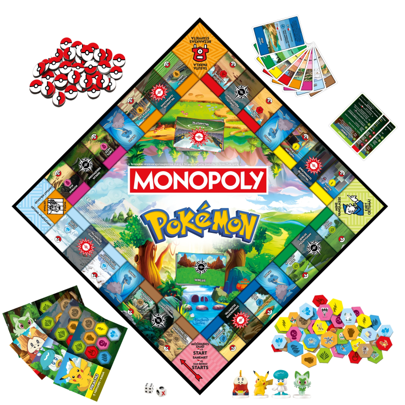 MONOPOLY Galda spēle Pokemon ,Latviešu un igauņu val.,