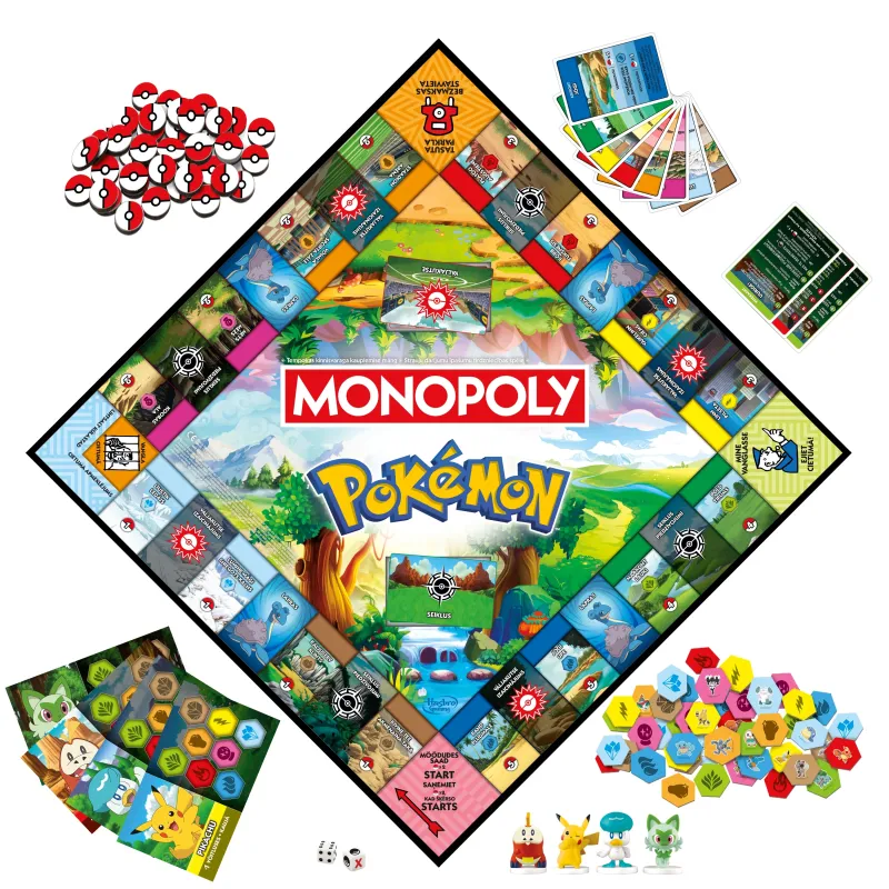 MONOPOLY lauamäng Pokemon ,eesti ja läti keeles,