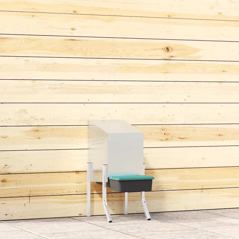 vidaXL vistu ligzdas kaste, 1 nodalījums, ar kājām, cinkots tērauds