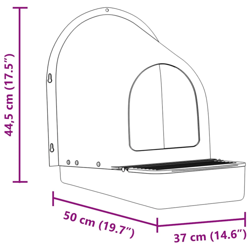vidaXL vistu ligzdošanas kastes, 4 gab., pie sienas stiprināmas, tumši zaļa plastmasa
