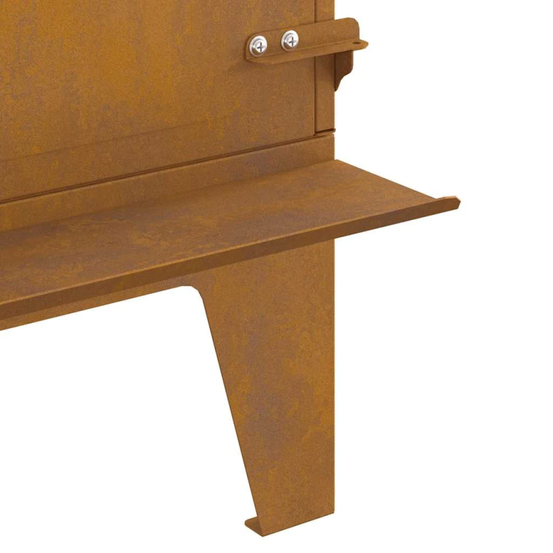 vidaXL āra plīts, 35x50x60 cm, tērauds ar rūsas efektu