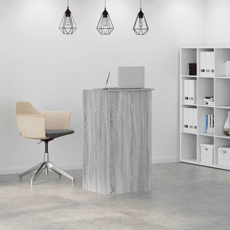 vidaXL Recepcijas galds Pelēks Sonoma 55x50x103,5 cm inženierijas koks