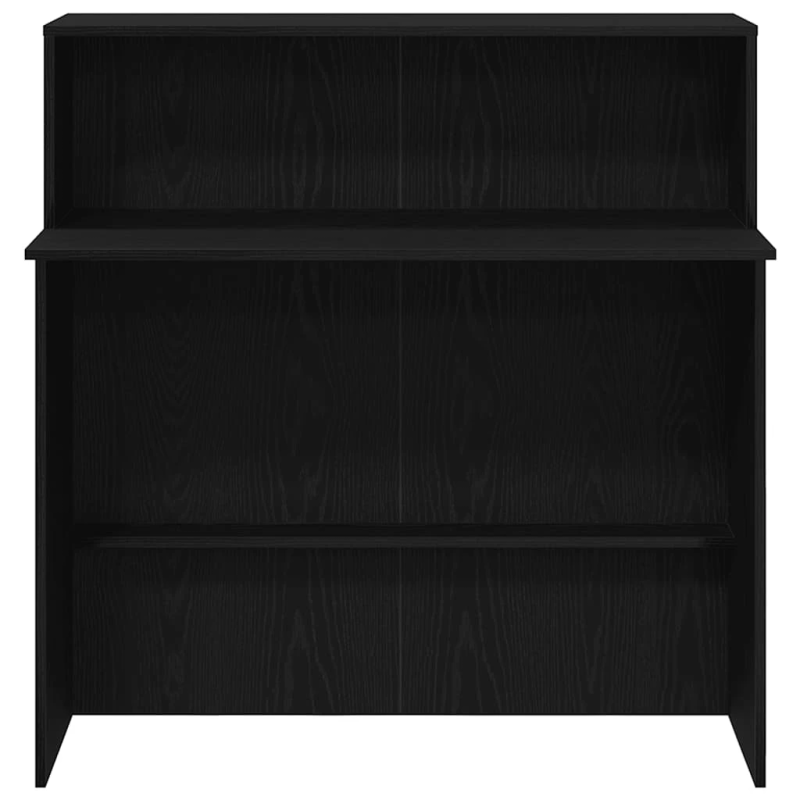 vidaXL Recepcijas galds Melns 100x50x103,5 cm inženierijas koks