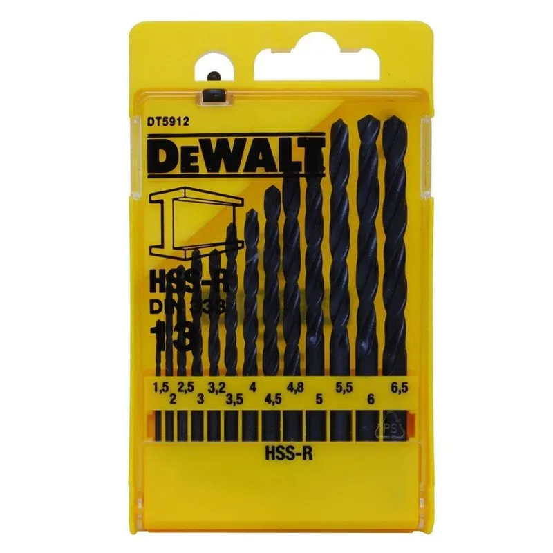 Urbju komplekts Dewalt DT5912, metāla, hss-r, taisne, 6 mm x 10 cm