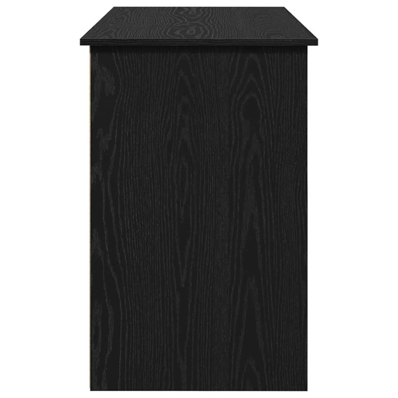 vidaXL rakstāmgalds, melns, 102x50x75 cm, inženierijas koks