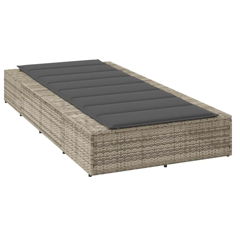 vidaXL sauļošanās krēsls ar peldošu spilvenu gaiši pelēku