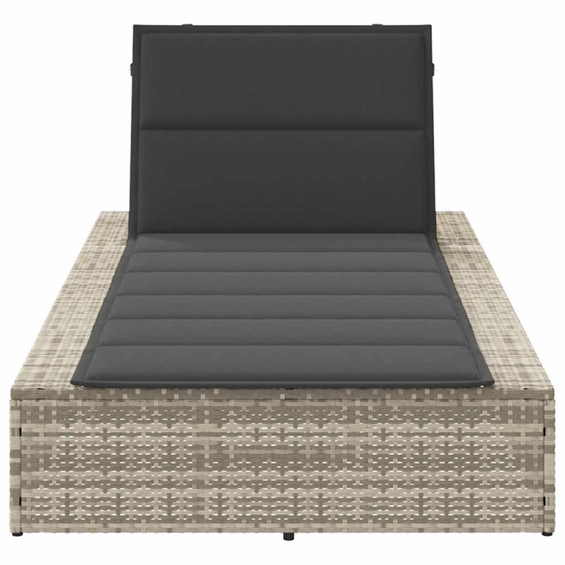 vidaXL sauļošanās krēsls ar peldošu spilvenu gaiši pelēku