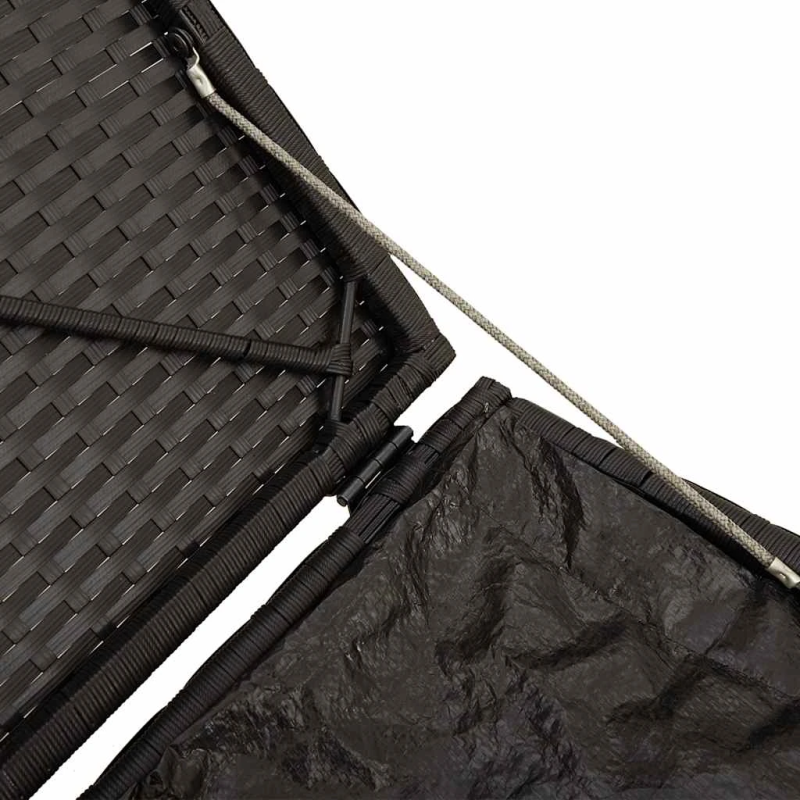 vidaXL dārza krēsli ar spilveniem 2 gab melni 40x40x43 cm