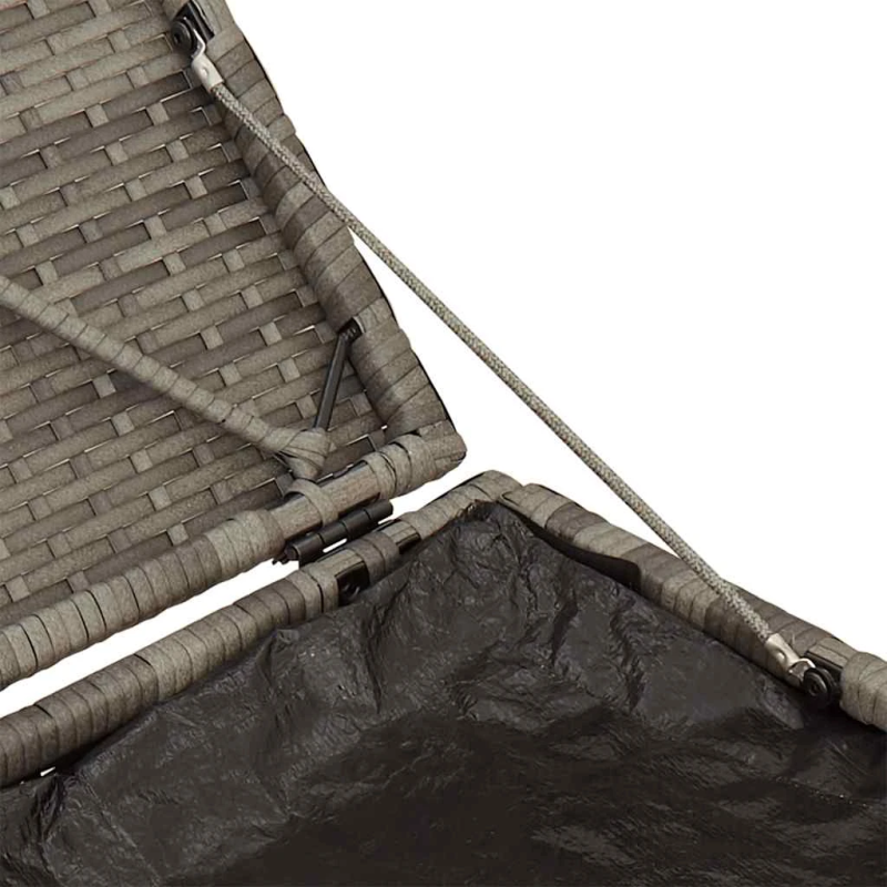 vidaXL dārza krēsli ar spilveniem 2 gab., pelēka polirotangpalmas