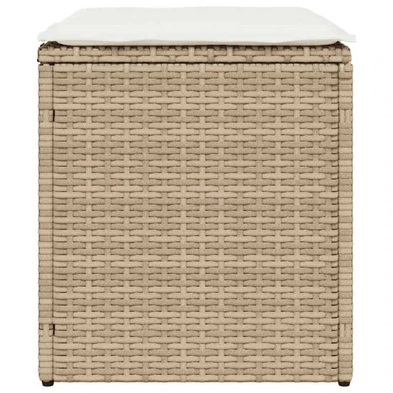 vidaXL dārza krēsli ar spilveniem 2 gab., bēši polirotangpalmas