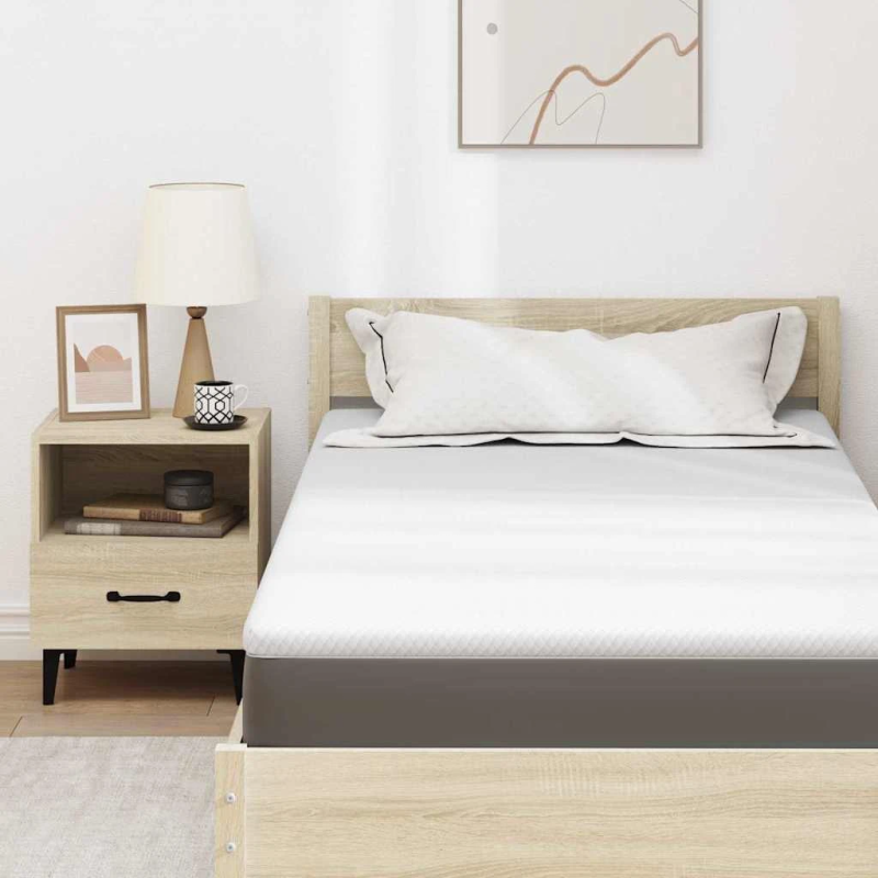 vidaXL Matracis Balts 100 x 200 cm Žakarda audums