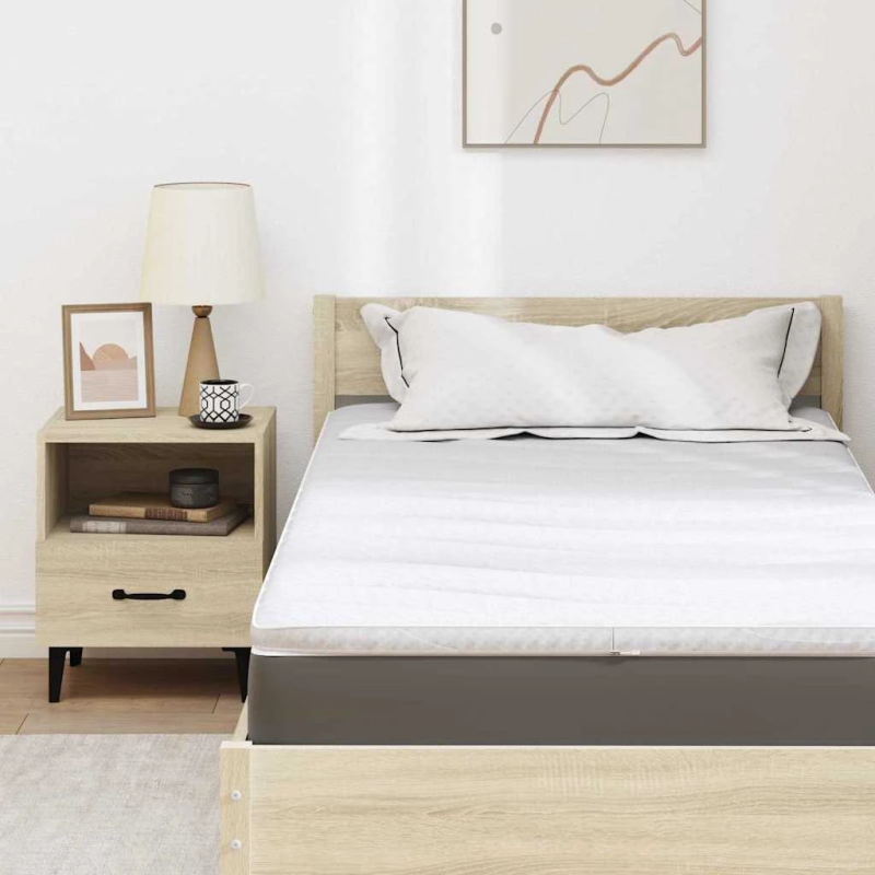 vidaXL Matracis Balts 100 x 200 cm Adīta auduma