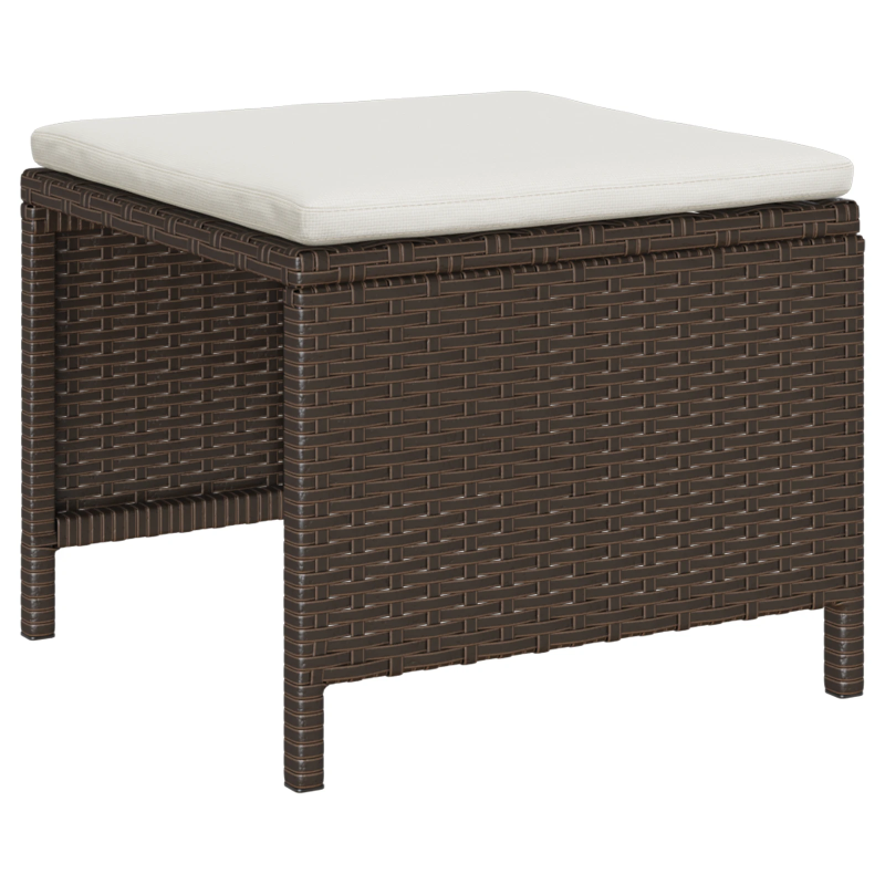 vidaXL Dārza dīvānu komplekts 6 pcs Brūns un Krēma poliratāns