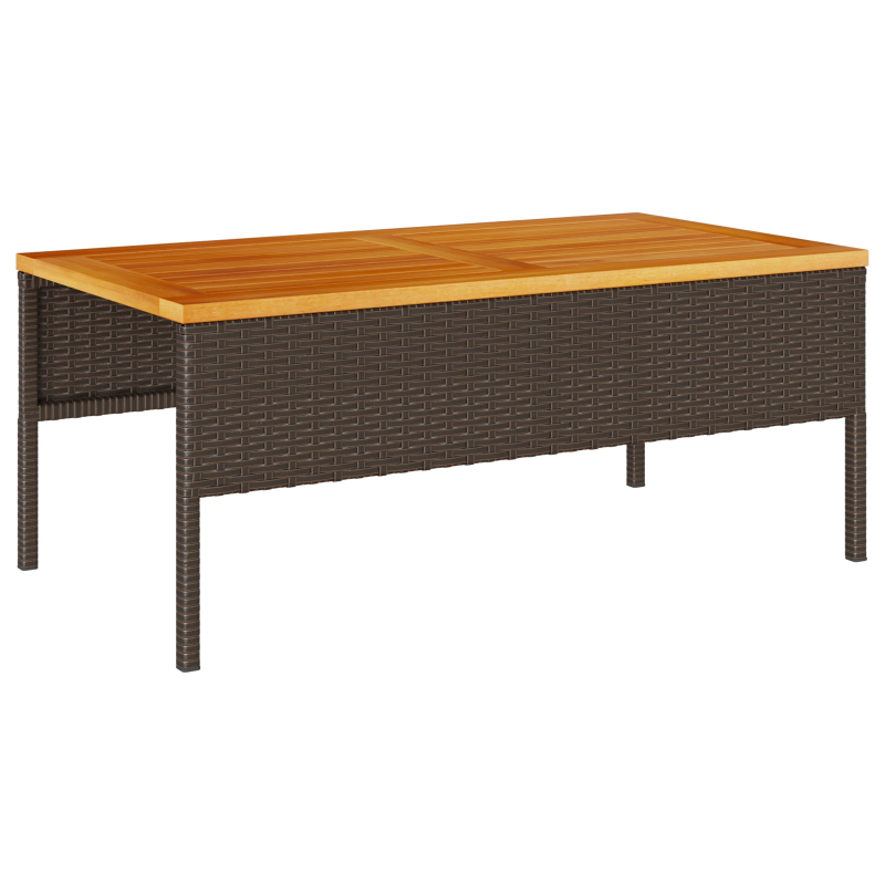 vidaXL Dārza dīvānu komplekts 6 pcs Brūns un Krēma poliratāns