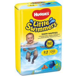 HUGGIES Little Swimmers autiņbiksītes peldēšanai 2-3, 3-8kg, 12gab