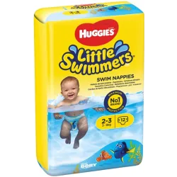 HUGGIES Little Swimmers autiņbiksītes peldēšanai 2-3, 3-8kg, 12gab