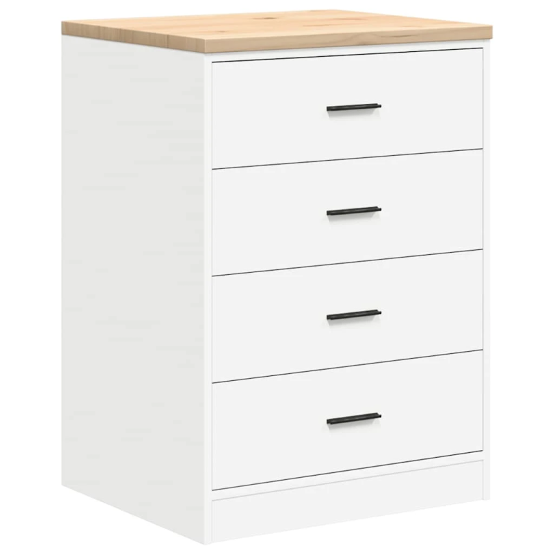 vidaXL Garāžas glabāšanas skapis, balts, 60x51x85 cm priedes masīvkoks