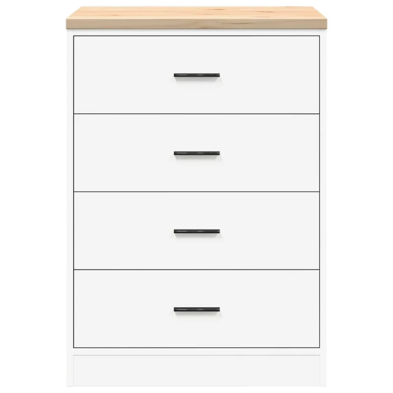 vidaXL Garāžas glabāšanas skapis, balts, 60x51x85 cm priedes masīvkoks