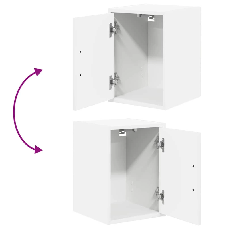 vidaXL garāžas sienas skapji, 2 gab., balti, inženierijas koks