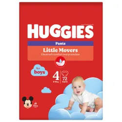 Autiņbiksītes - apakšbiksītes Huggies Pants Boy, 4 izmērs, 14 kg, 72 gab.