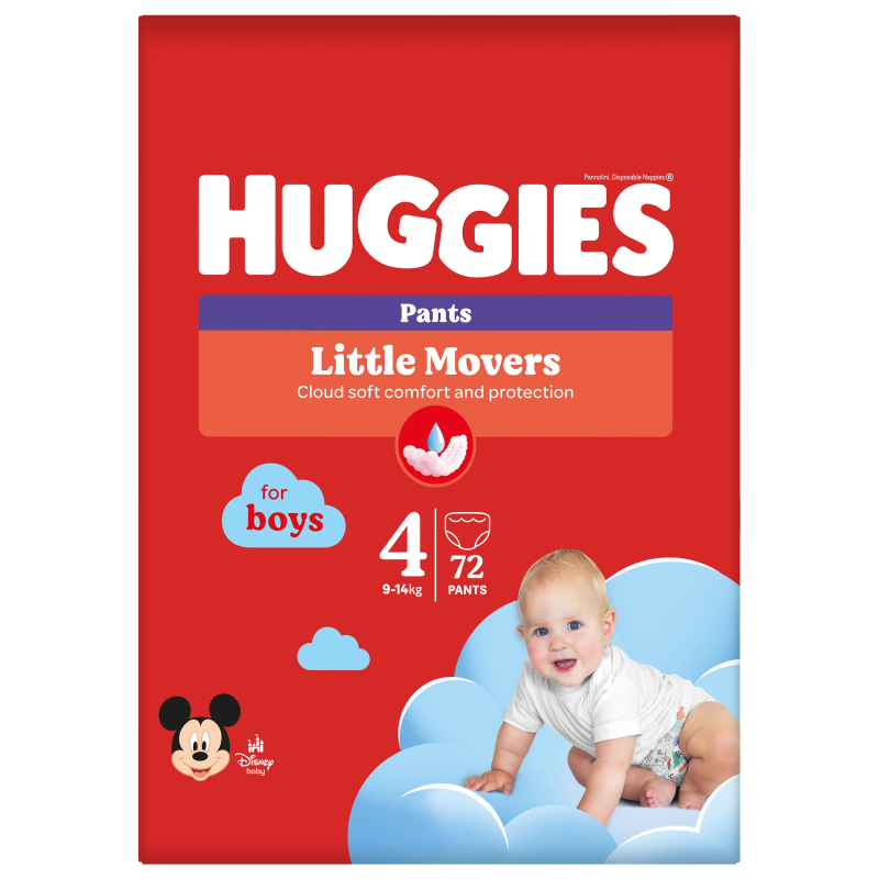 Huggies Pants Boy 4 ,9-14kg, biksītes 72gb.