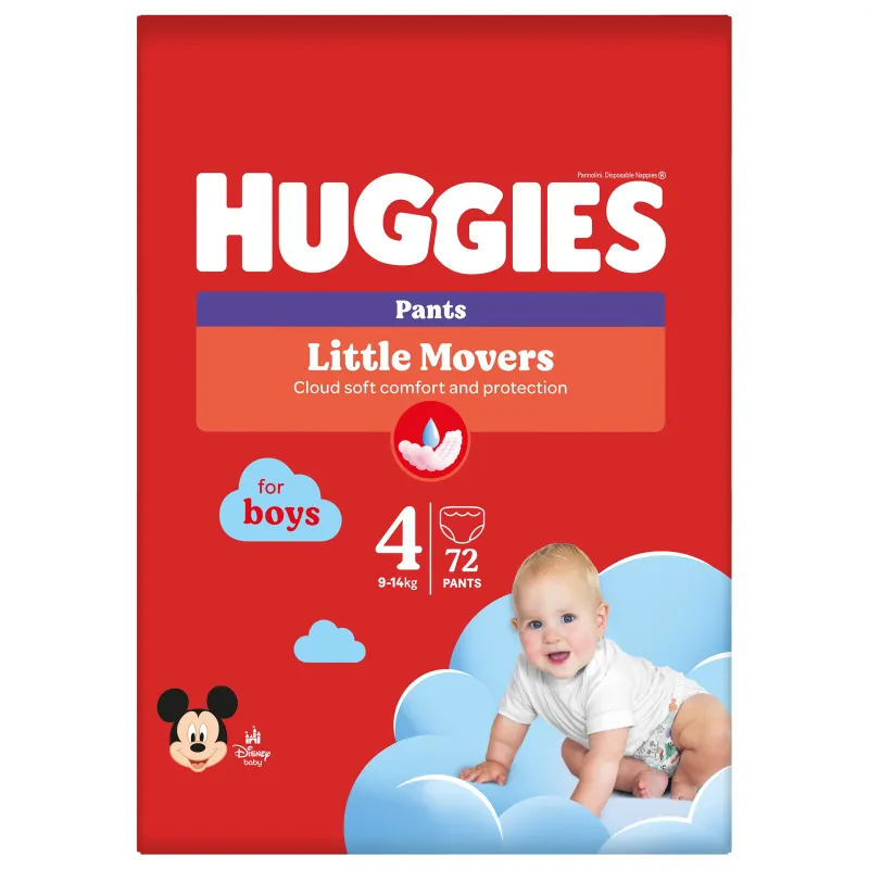 Autiņbiksītes - apakšbiksītes Huggies Pants Boy, 4 izmērs, 14 kg, 72 gab.