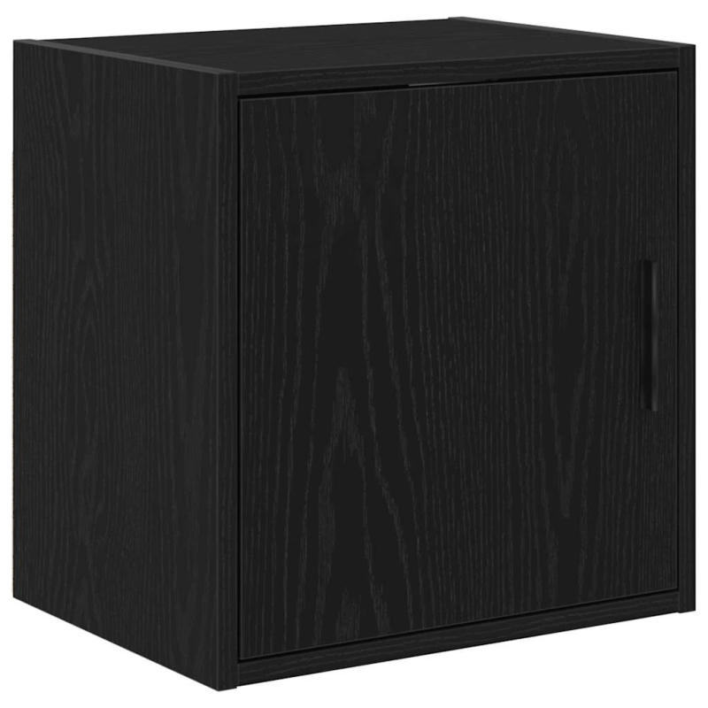 vidaXL garāžas sienas skapis, melns inženierijas koks