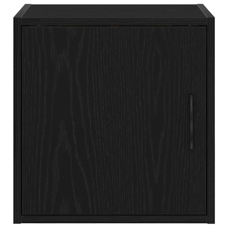 vidaXL garāžas sienas skapji, 2 gab., melna, inženierijas koks