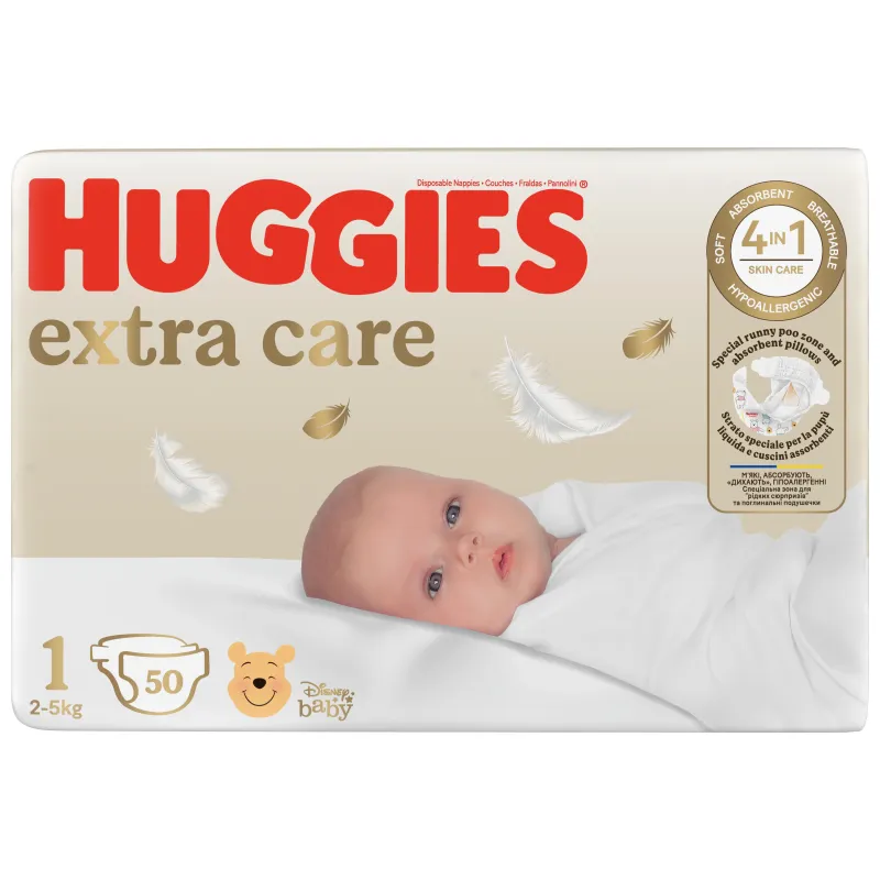 Huggies Elite Soft 1, 3-5 кг, 50 шт.