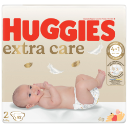 Huggies Extra Care autiņbiksītes jaundzimušajiem 2 3-6kg 82gab