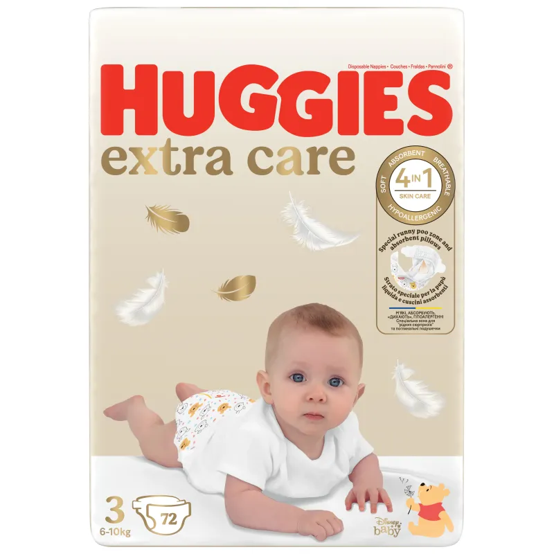 Huggies Extra Care autiņbiksītes mazuļiem 3 6-10kg, 72gb