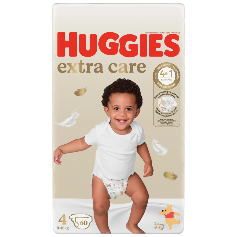 Huggies Extra Care autiņbiksītes mazuļiem 4 8-16kg, 60gb