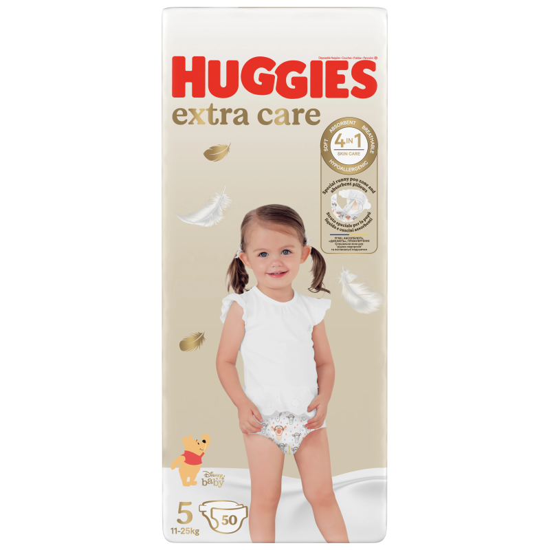 Huggies Extra Care autiņbiksītes 5 15-22kg, 50gab