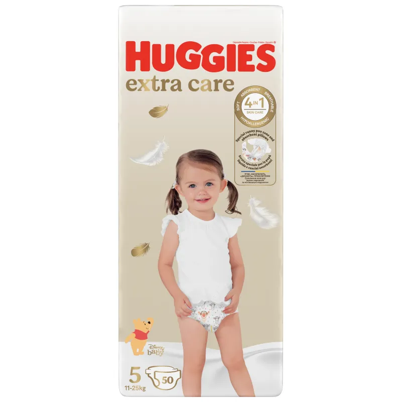 Huggies Extra Care autiņbiksītes 5 15-22kg, 50gab