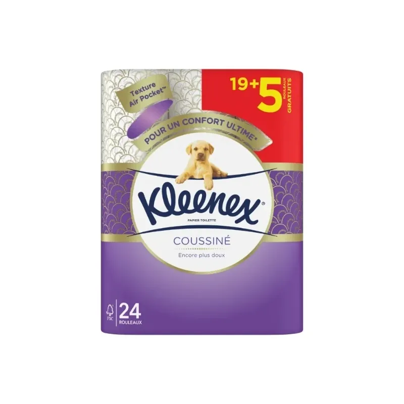 KLEENEX Coussine 3 slāņu tualetes papīrs 24 ruļļi