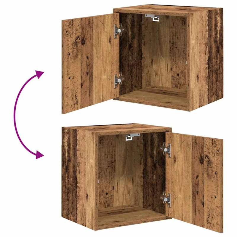 vidaXL garāžas sienas skapji, 2 gab., veci dēļi, inženierijas koks