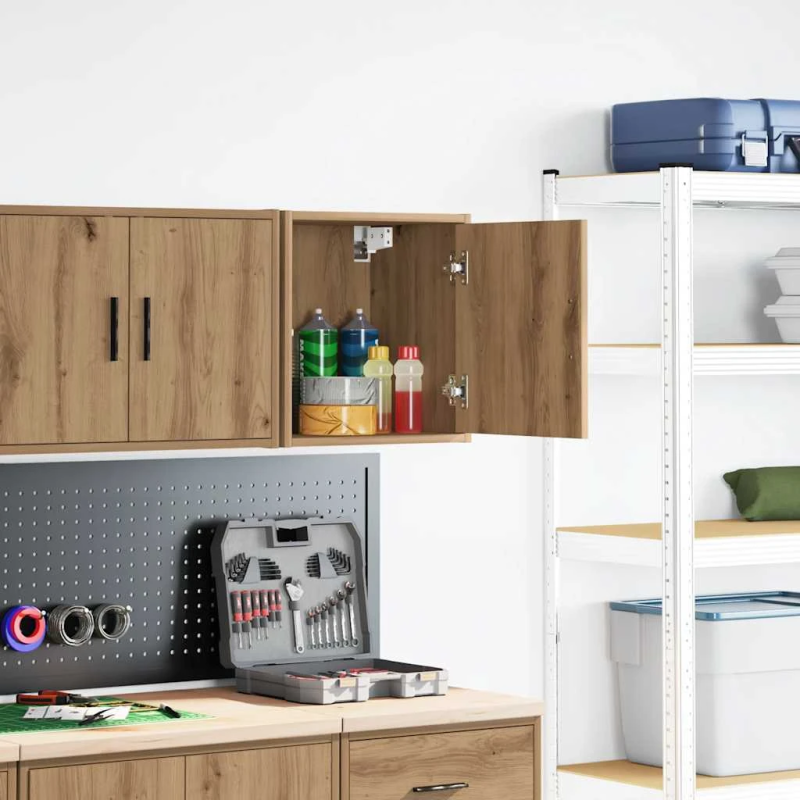 vidaXL Garāžas sienas skapis Amatnieka ozola inženierijas koks