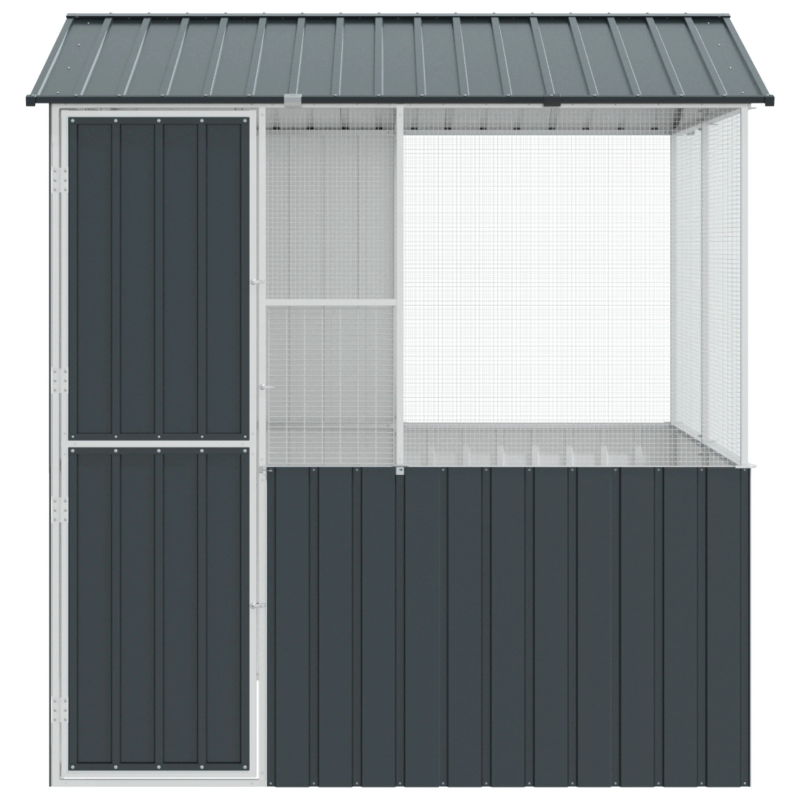 vidaXL Putnu būris Antracīts 215 x 209 x 230 cm Cinkots tērauds